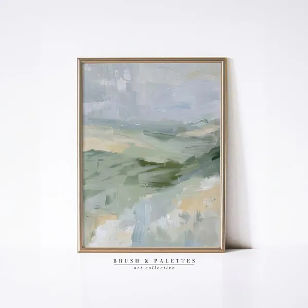 Minimalist Abstract Landscape Art Print, Rustic Nature Decor