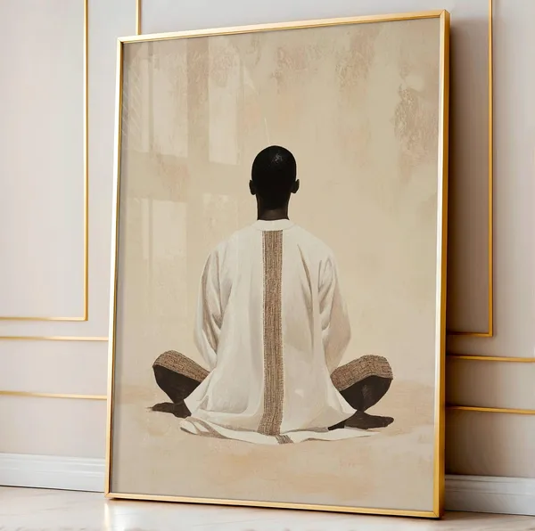 Black Spiritual Art Print, Afrocentric Faith Poster