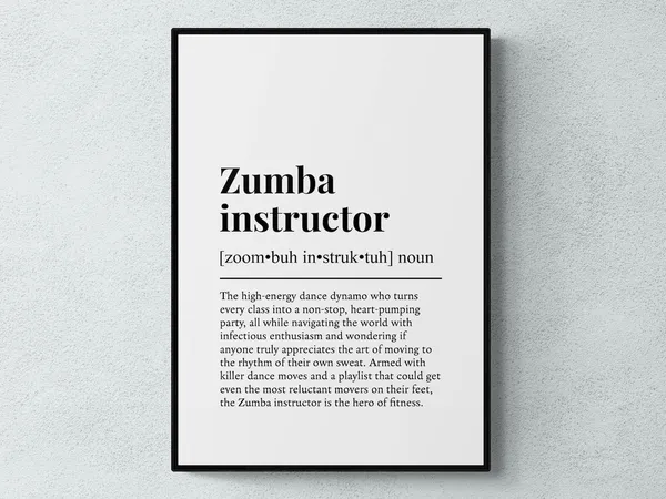 Zumba Instructor Funny Definition Art Print