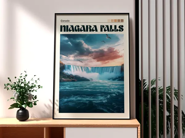 Niagara Falls Travel Poster, Ontario New York