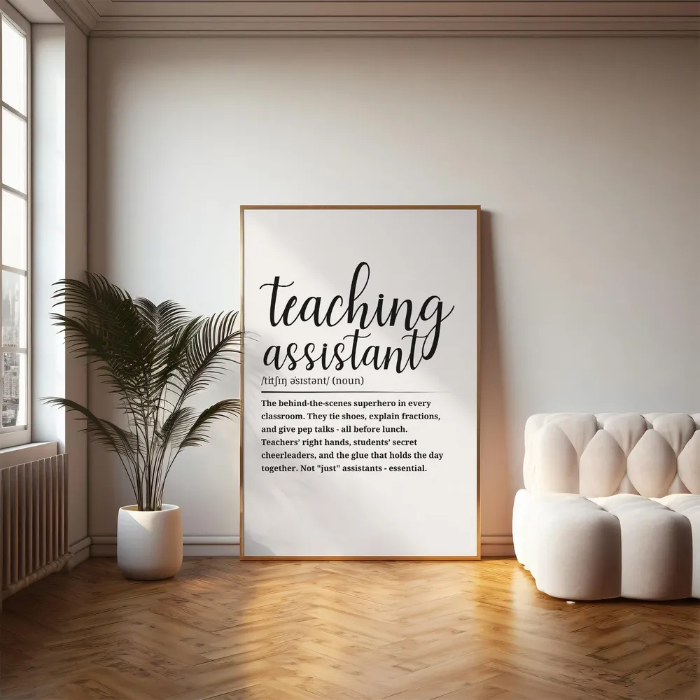 Teaching Assistant Definition Art Print, Thank You Gift - Image 6