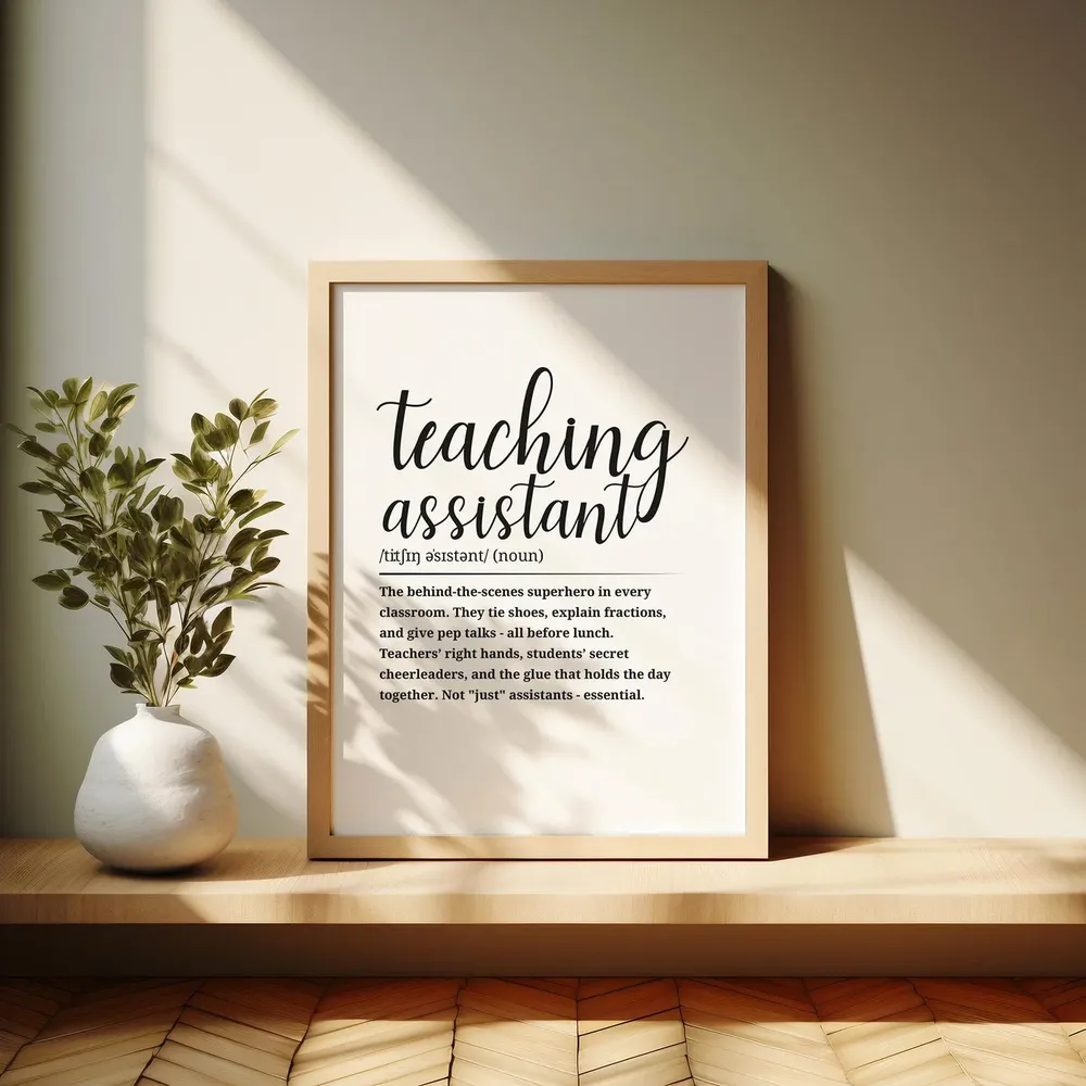 Teaching Assistant Definition Art Print, Thank You Gift - Image 5