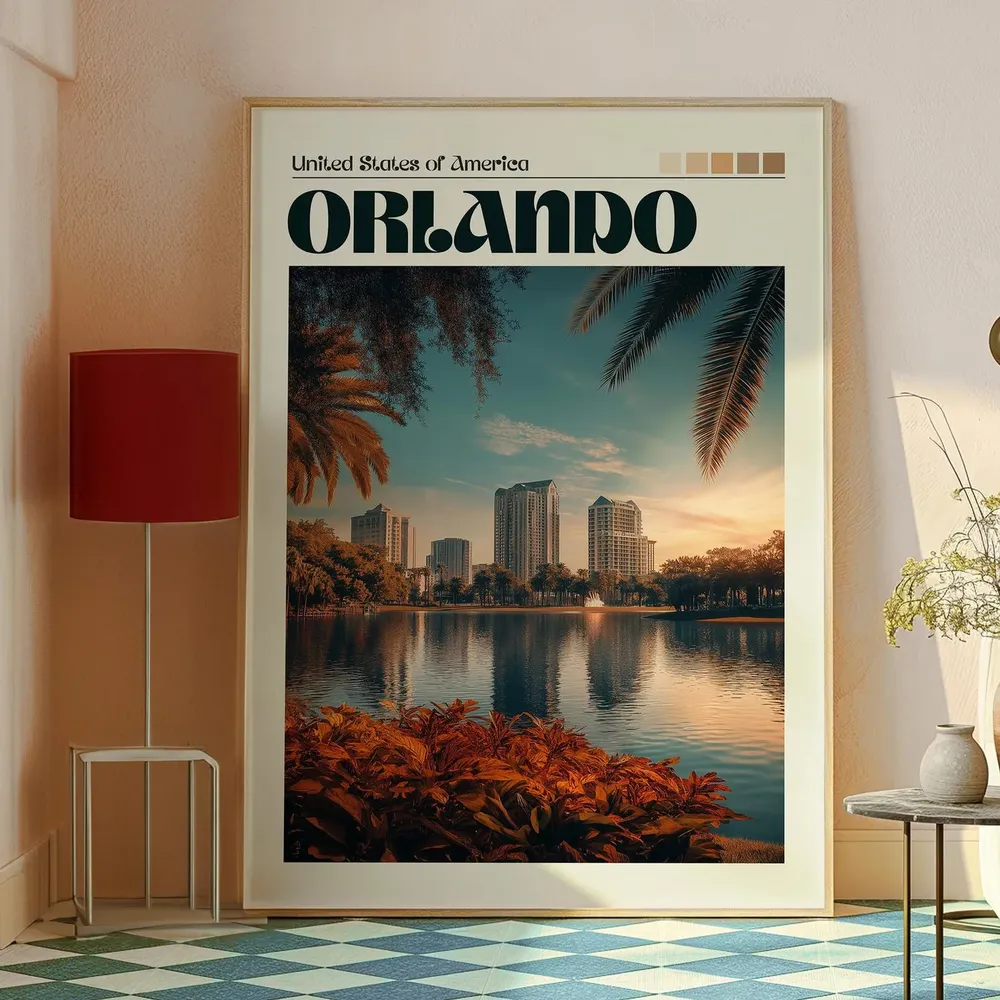 Orlando Travel Poster, Florida State Theme Park - Image 2