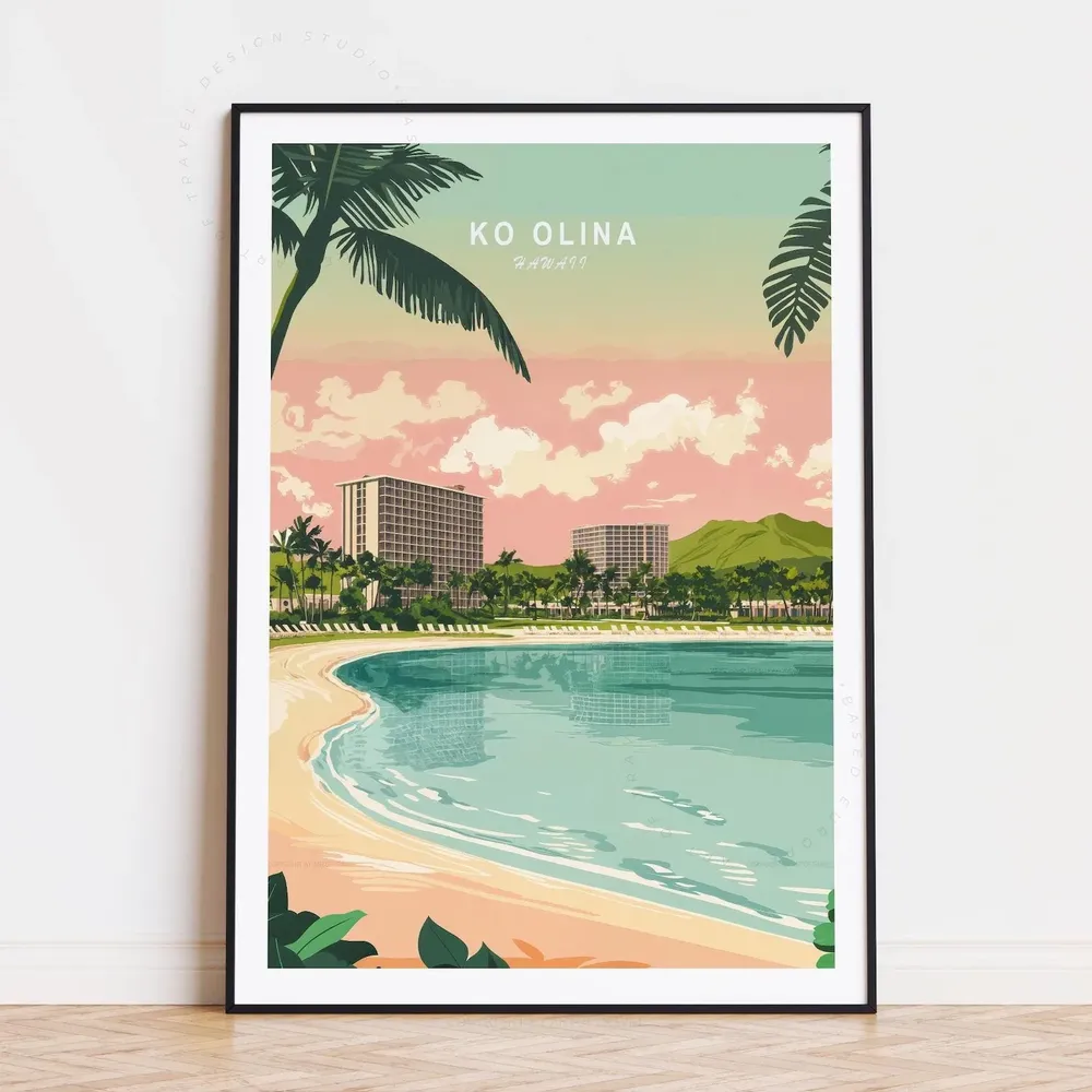Ko Olina Hawaii Travel Poster, Custom Home Decor
