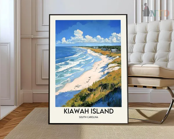Kiawah Island Travel Poster, South Carolina