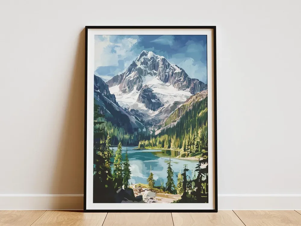 North Cascades National Park Travel Poster, Washington State