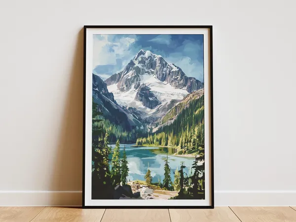 North Cascades National Park Travel Poster, Washington State