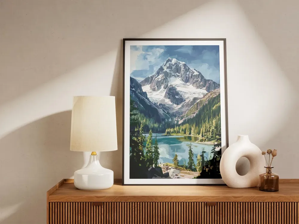North Cascades National Park Travel Poster, Washington State - Image 4