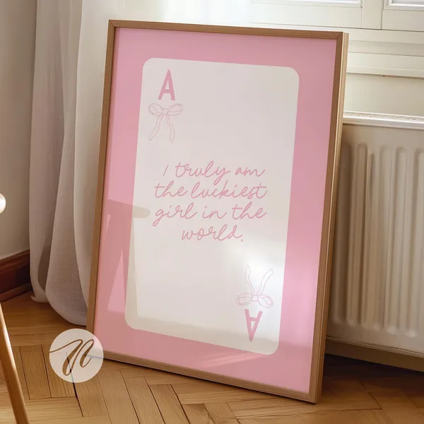 Lucky Girl Syndrome Ace Card Bow Print