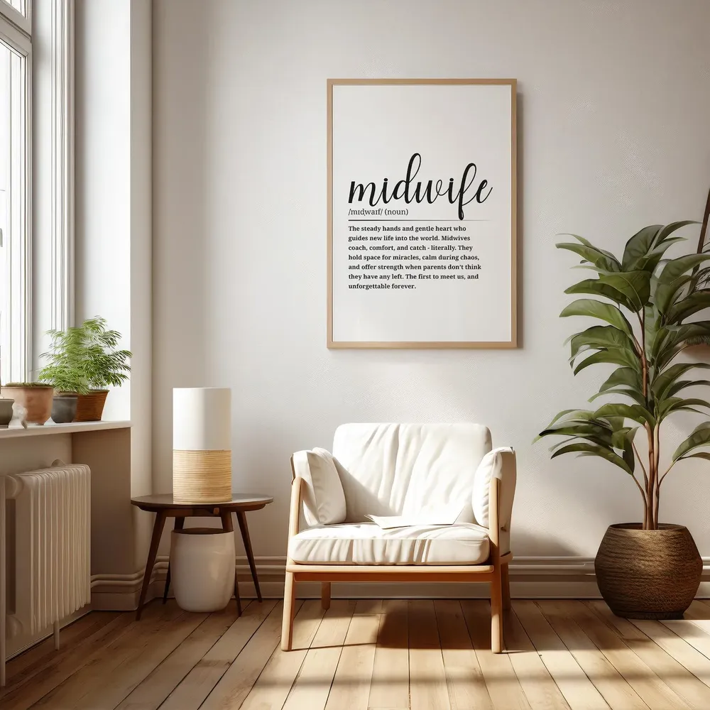 Midwife Definition Poster, Home or Office Decor - Image 4