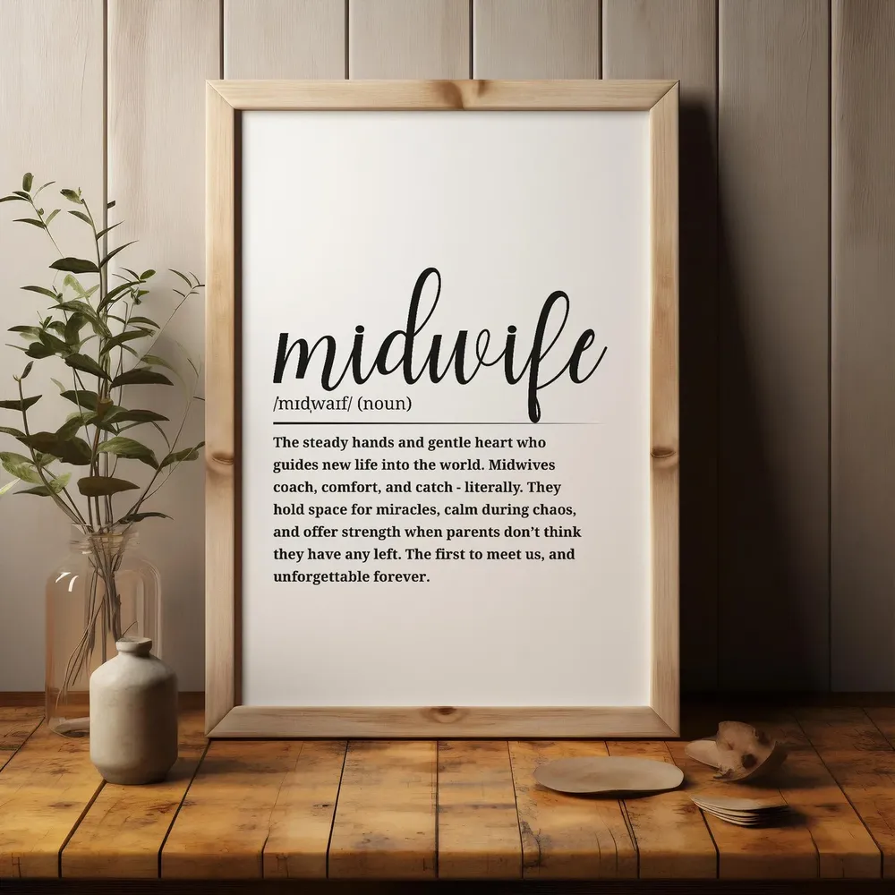 Midwife Definition Poster, Home or Office Decor - Image 3