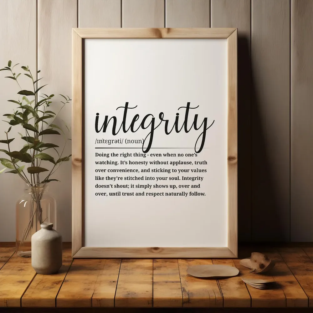 Integrity Definition Art Print, Home or Office Decor - Image 3