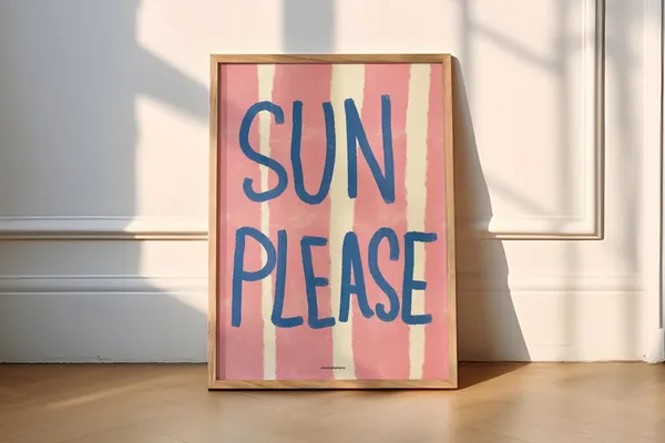 Sun Please Handillustrated Summer Art Print