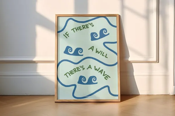 Summer Wave Handillustrated Ocean Art Print
