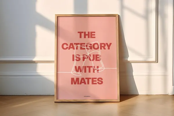 Pub With Mates Print, Summer Bar Poster