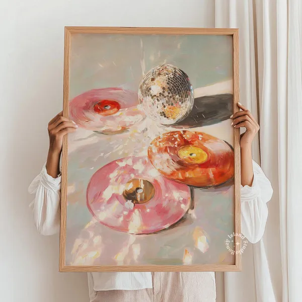 Pink Disco Vinyl Record Art Print