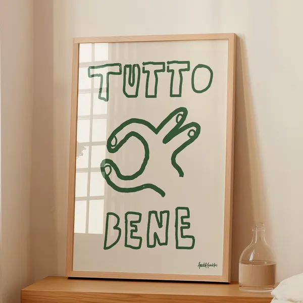 Tutto Bene Italian Hand Sign Art Print