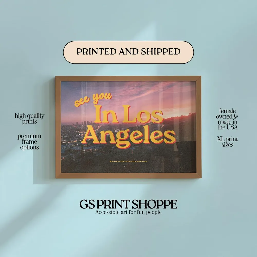 See You In Los Angeles Travel Poster