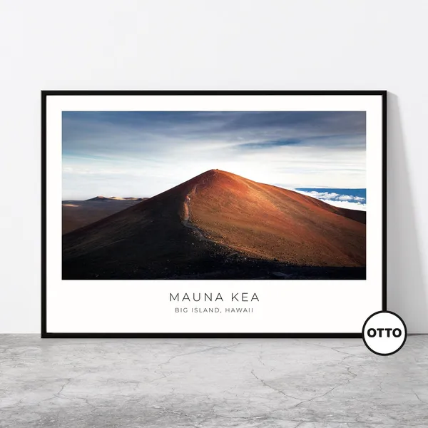 Mauna Kea Travel Poster, Big Island Hawaii