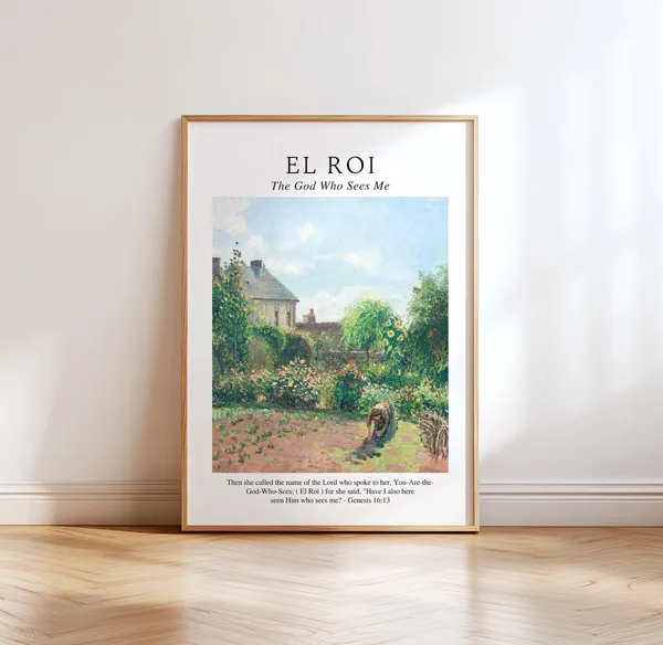 El Roi Names Of God Scripture Art Print