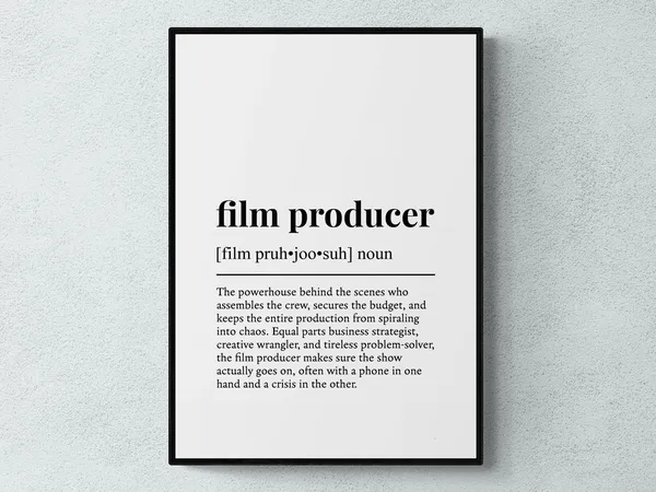Film Producer Funny Definition Job Gift Art Print
