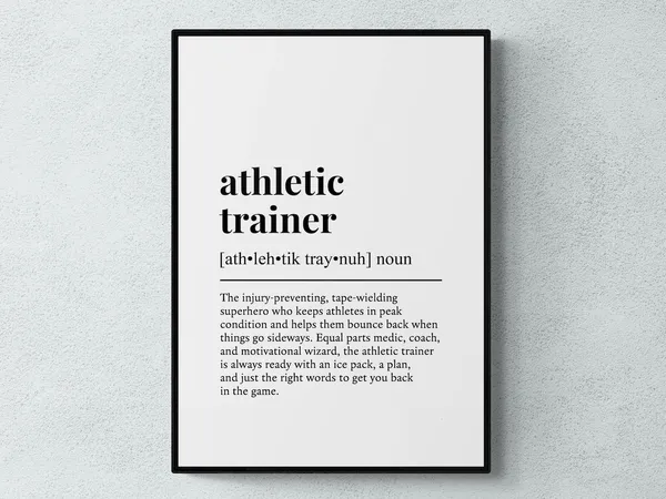 Athletic Trainer Funny Definition Quote Art Print