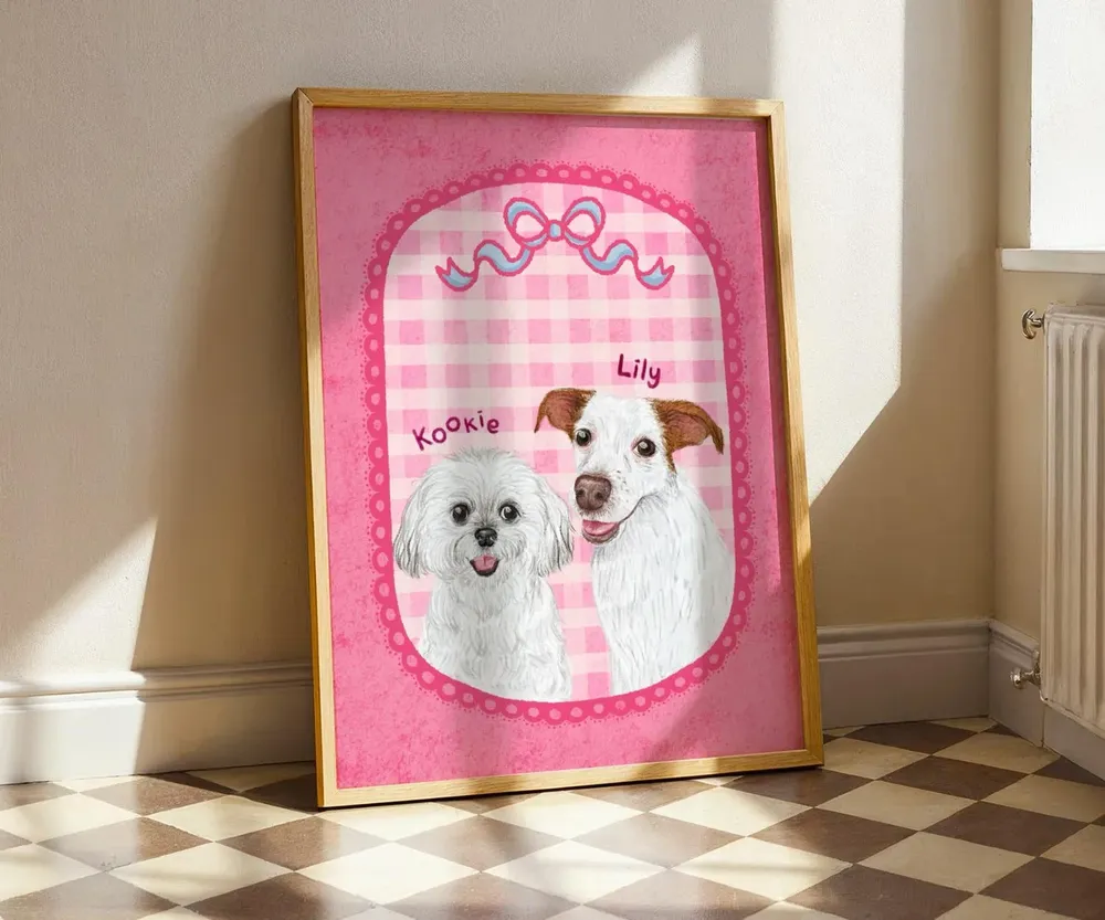 Badly Drawn Dog Personalized Pet Portrait Poster - Image 3