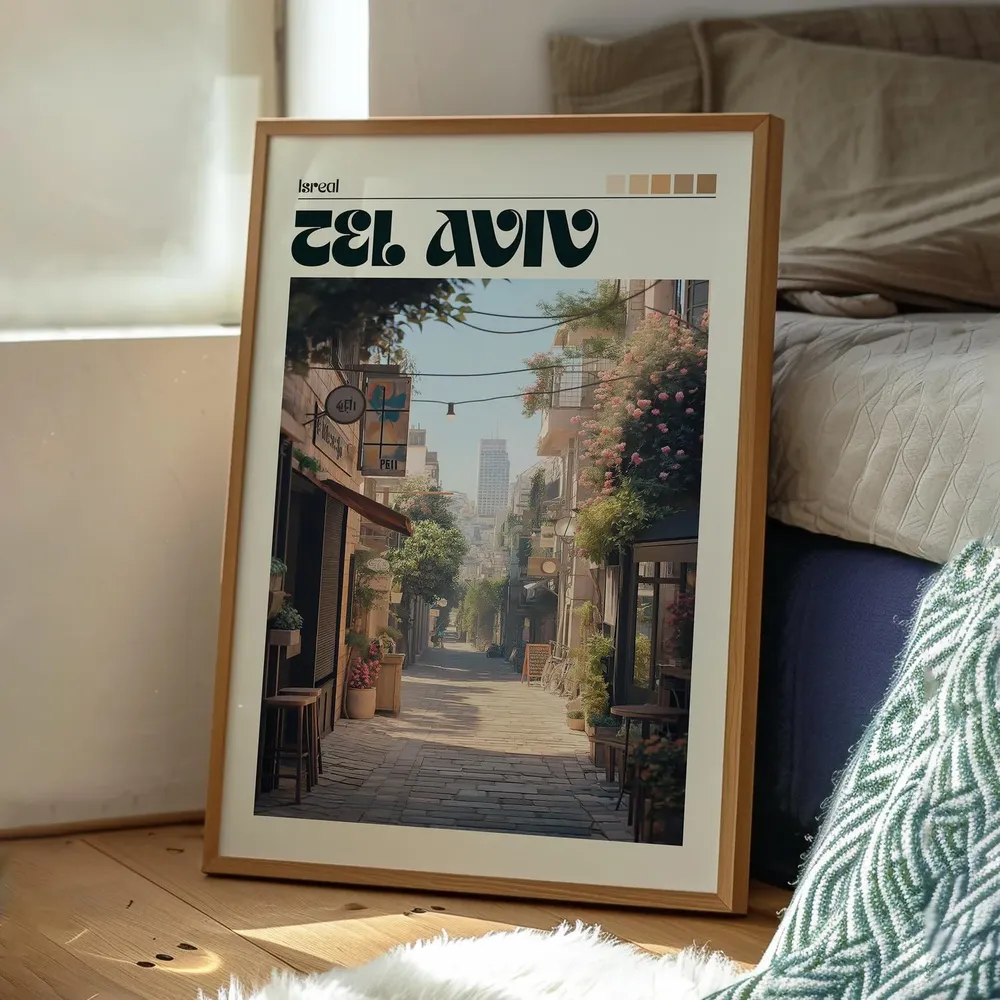 Tel Aviv Travel Poster, Israel Wall Art - Image 3