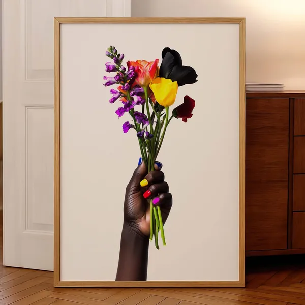 African Woman Modern Minimalist Art Print