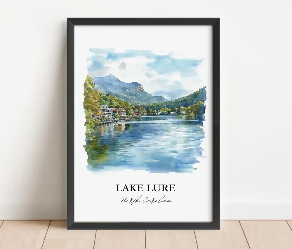 Lake Lure, North Carolina Travel Poster Print - Image 4