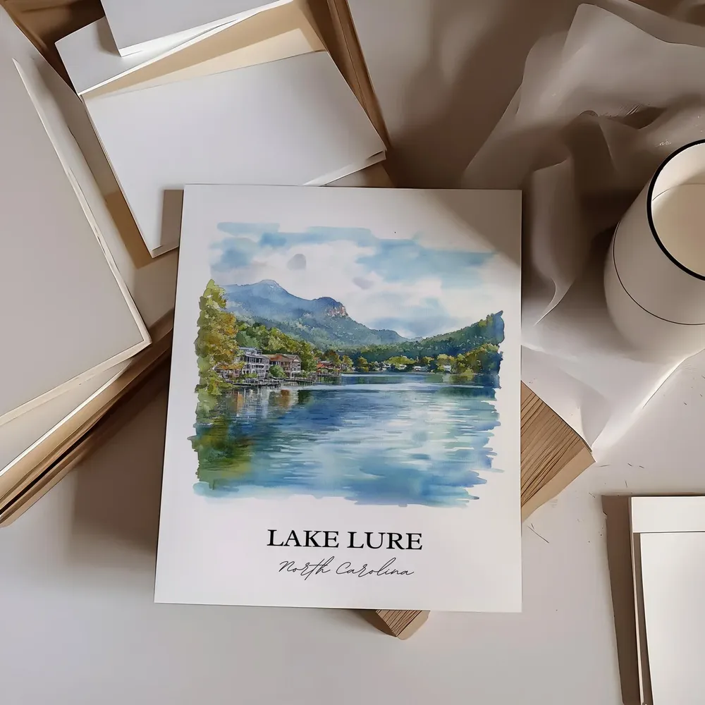 Lake Lure, North Carolina Travel Poster Print - Image 6