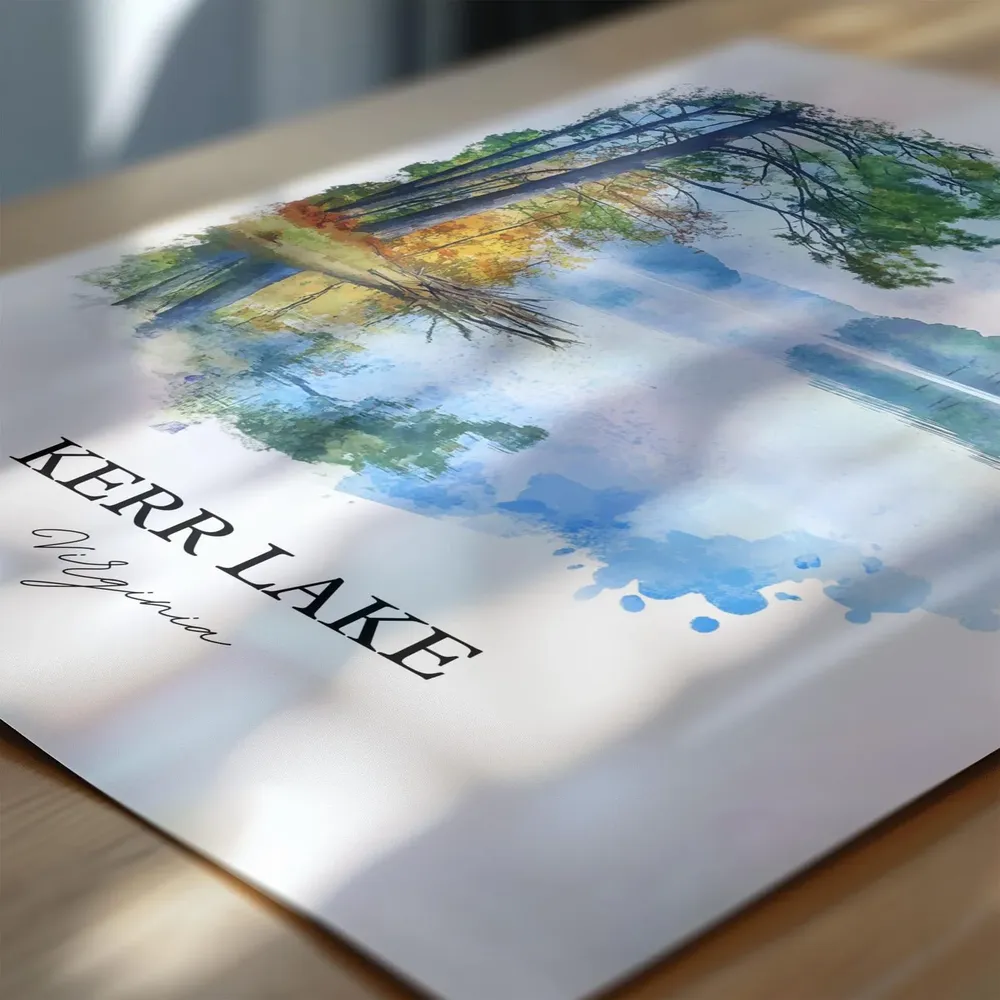 Kerr Lake, VA Travel Poster Art Print - Image 6