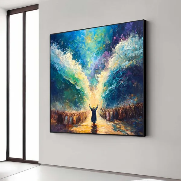 Moses Parting the Red Sea Religious Art Print
