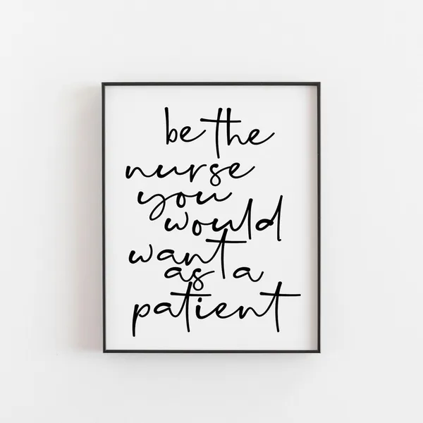 Nurse Thank You Quote Art Print, Office Motivation