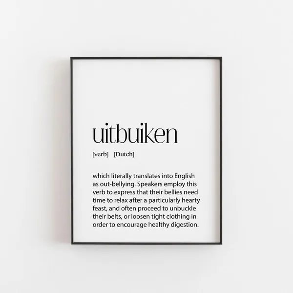Uitbuiken Definition Dutch Kitchen Wall Art Print