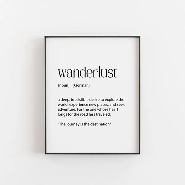 Wanderlust Inspirational Travel Art Print