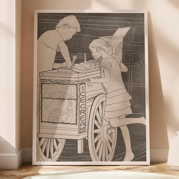 Philippines Dirty Ice Cream Sorbetes Cart Poster