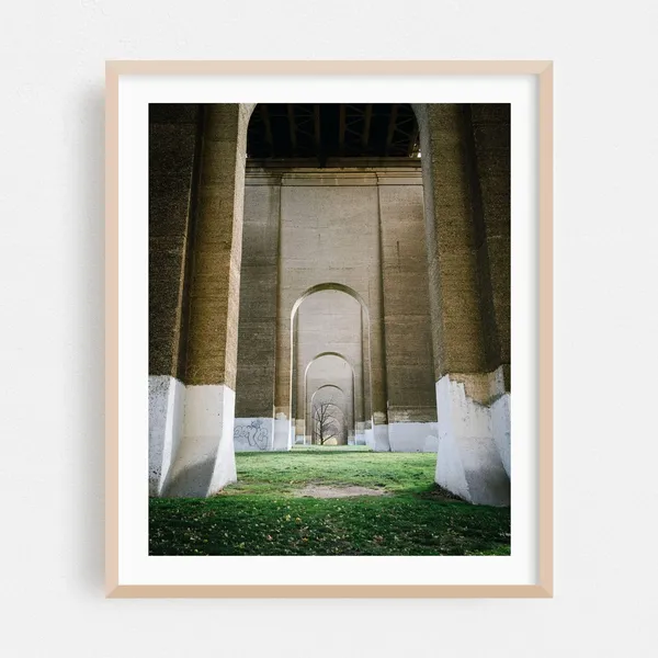 Queens New York Architecture Travel Poster
