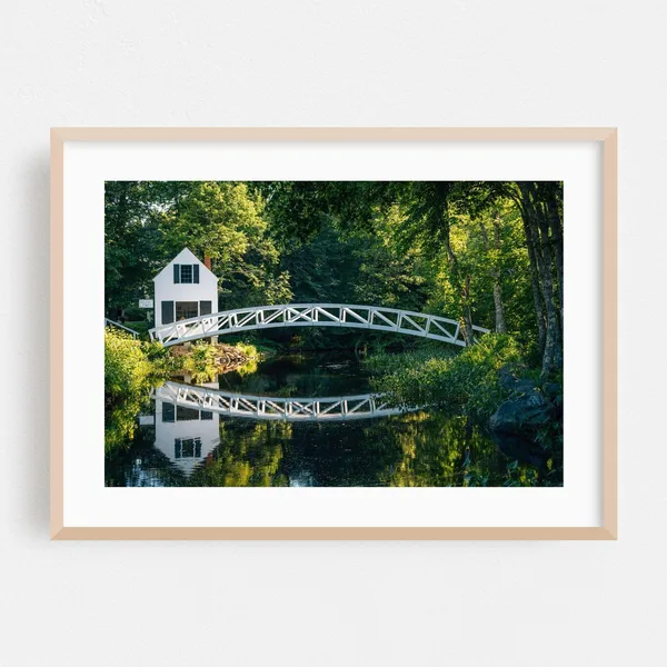 Maine Bridge Wall Art, Scenic Landscape Poster