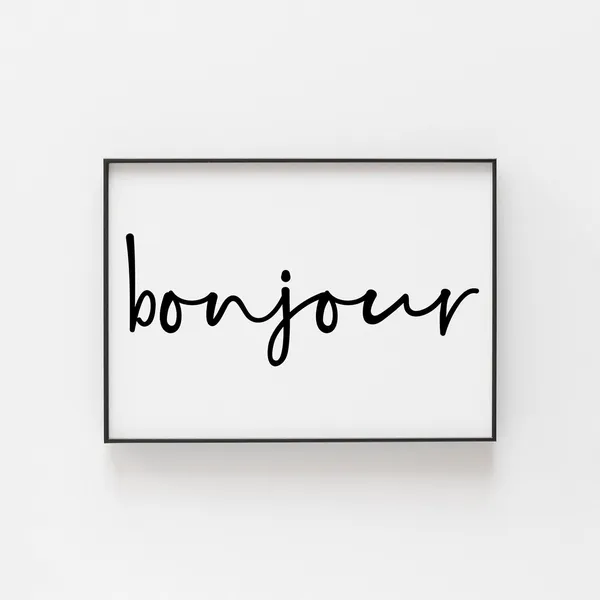 Bonjour Wall Print, French-Inspired Art Print
