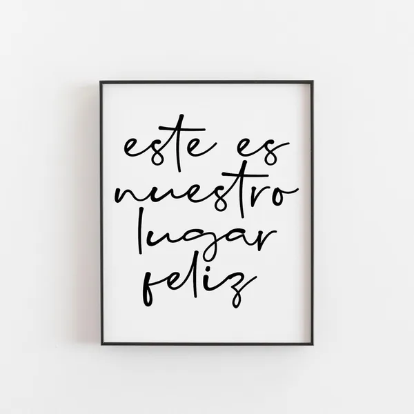 Este Es Nuestro Lugar Feliz, Boho Art Print