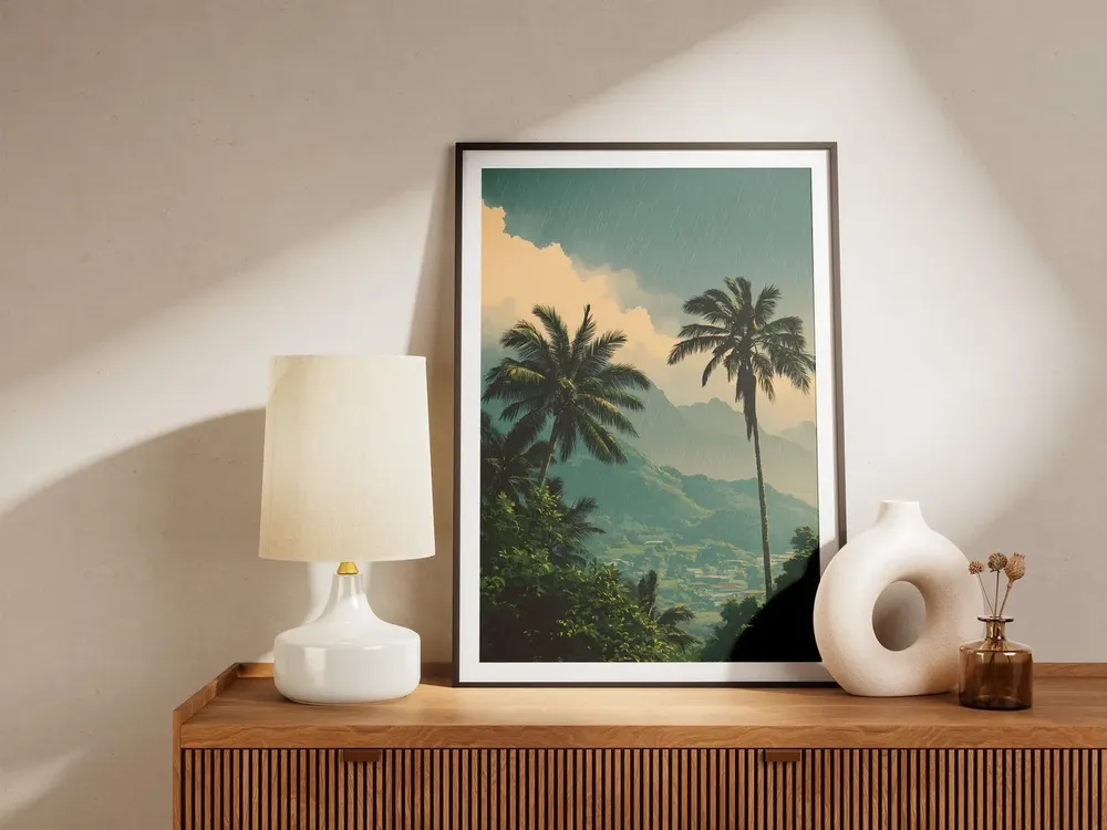 Rainstorm Over Hana Highway Travel Poster, Hawaii - Image 4