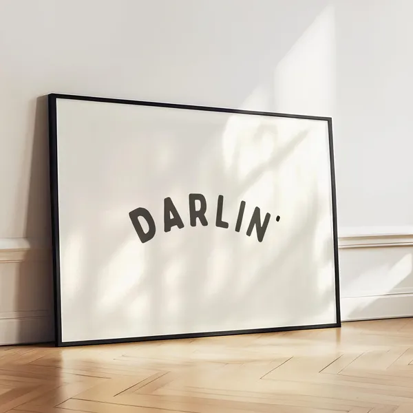 Darlin Coastal Cowgirl Quote Art Print