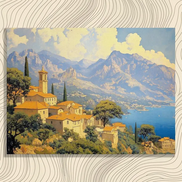 Lebanon Coastal Cities Travel Poster, Cedar Trees