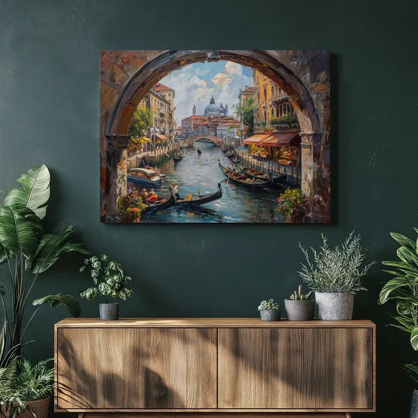 Venice Italy Oil-Painting-Style Art Print