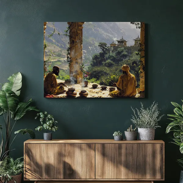 Ethiopia Nostalgic Lalibela Coffee Ceremony Art Print