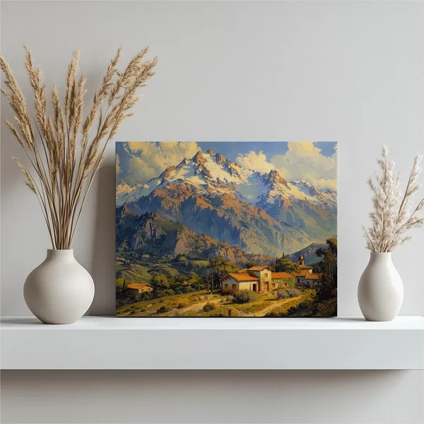Chile Vintage Style Art Print, Santiago Views