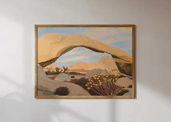 Joshua Tree Arch Rock Landscape Art Print