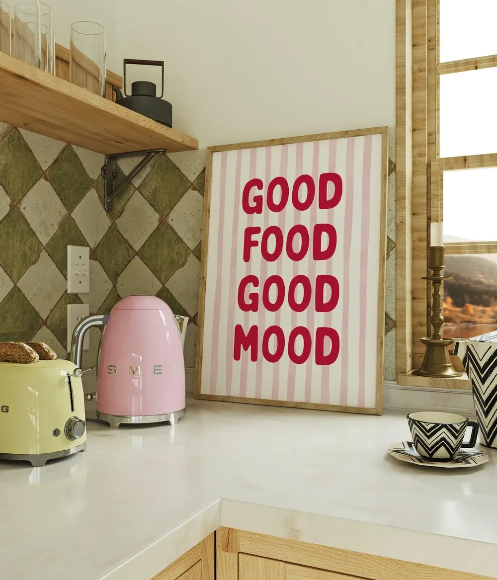 Good Food Mood Kitchen Wall Art Poster