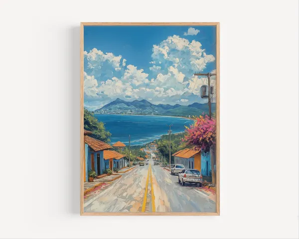 Managua Nicaragua Travel Poster, Capital City Decor
